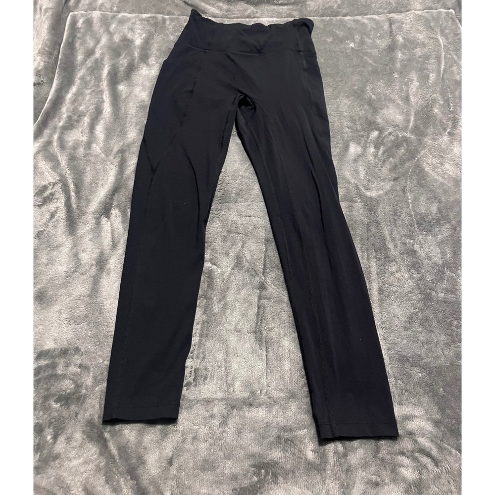 All Access Women Black High Waisted 7/8 Leggings Pocket BR527040 Small